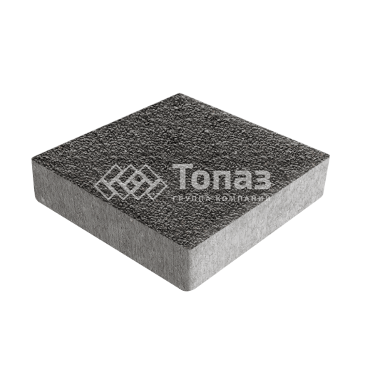 Тротуарная плитка Квадрат 200х200х40, джафар черный с мраморной крошкой