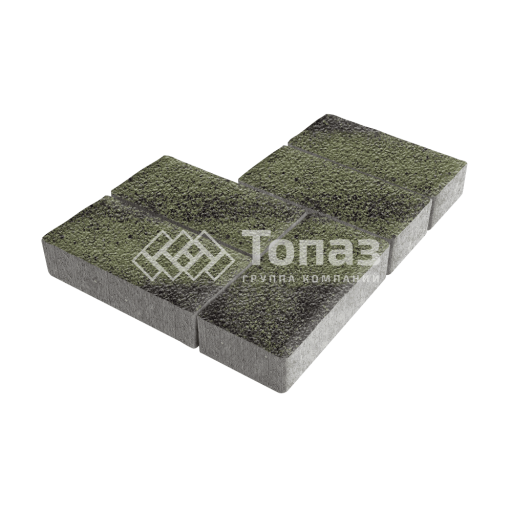 Тротуарная плитка 200х100х60, янтарь на камне