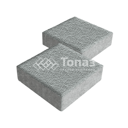 Тротуарная плитка Квадрат 200х200х60, серая с гранитной крошкой