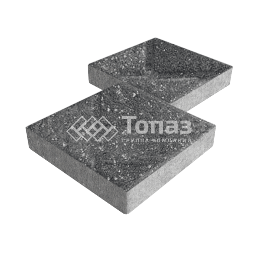 Тротуарная плитка Квадрат 300х300х60, аляска черная