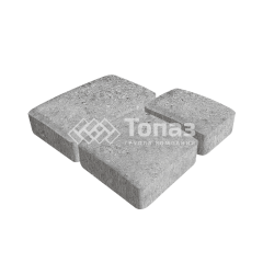 Тротуарная плитка Брук, серо-белая, 4 см