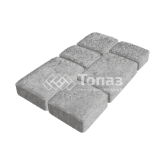 Тротуарная плитка Брук, серо-белая, 4 см