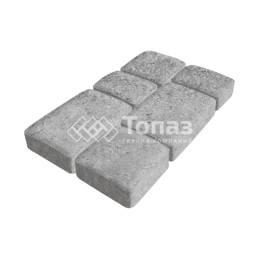 Тротуарная плитка Брук, серо-белая, 4 см