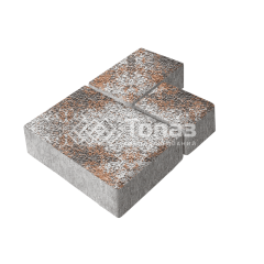 Тротуарная плитка Бергамо, агат оранжевый с гранитной крошкой, 6 см