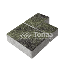 Тротуарная плитка Бергамо, янтарь с мраморной крошкой, 6 см