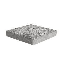 Тротуарная плитка Ромб, аляска белая с мраморной крошкой, 6 см