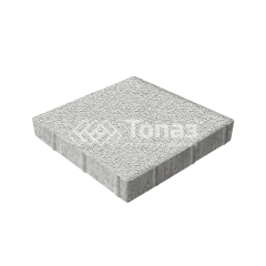 Тротуарная плитка Квадрат 400х400х60, белая на камне