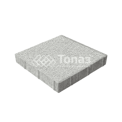 Тротуарная плитка Квадрат 400х400х60, белая на камне