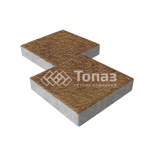 Тротуарная плитка Квадрат 400х400х60, листопад с гранитной крошкой