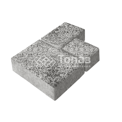 Тротуарная плитка Бергамо, аляска белая с гранитной крошкой, 6 см