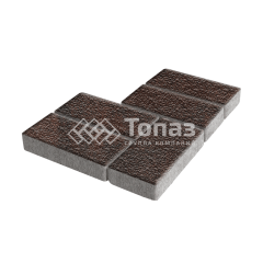 Тротуарная плитка Брусчатка, клинкер с гранитной крошкой, 10 см