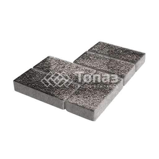 Тротуарная плитка Брусчатка, агат коричневый с мраморной крошкой, 10 см