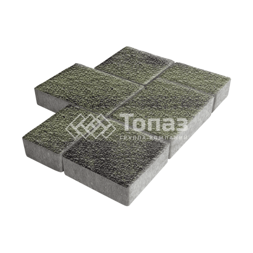 Тротуарная плитка Новый город, янтарь с мраморной крошкой, 6 см