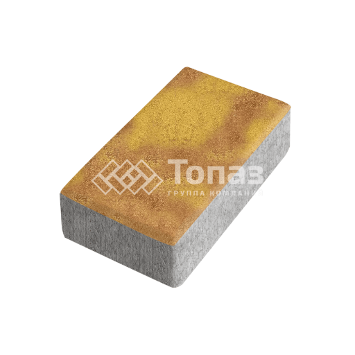 Тротуарная плитка Брусчатка, шафран, 4 см