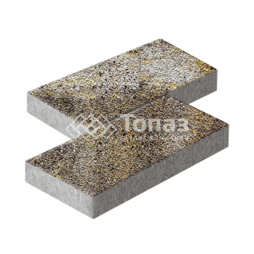Тротуарная плитка 500х250х60, агат желтый с гранитной крошкой