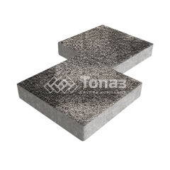 Тротуарная плитка Квадрат 500х500х70, агат коричневый с мраморной крошкой