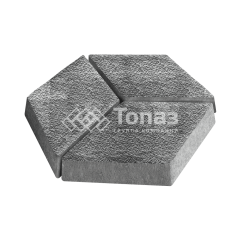 Тротуарная плитка Ромб, антрацит с мраморной крошкой, 6 см