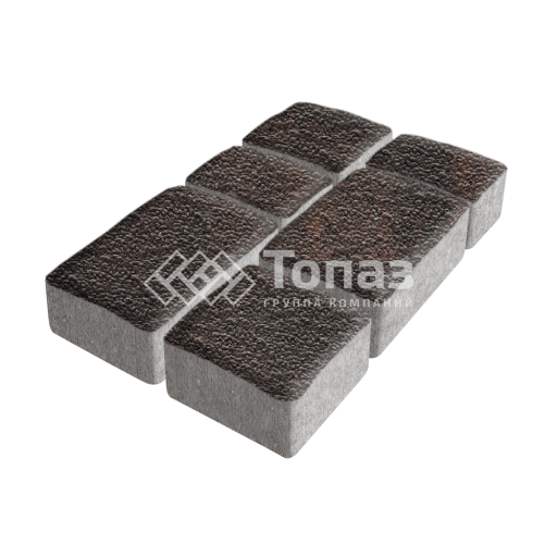 Тротуарная плитка Старый город, кармен с гранитной крошкой, 6 см