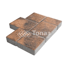 Тротуарная плитка Новый город, сомон с гранитной крошкой, 4 см