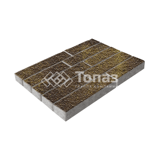 Тротуарная плитка Лукано, осень с мраморной крошкой, 6 см