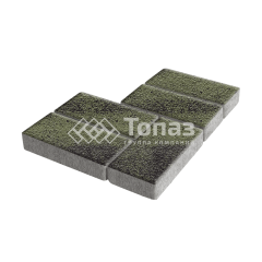 Тротуарная плитка Брусчатка, янтарь на камне, 10 см