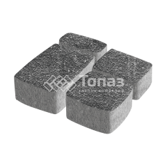 Тротуарная плитка Классико, аляска черная с гранитной крошкой, 6 см