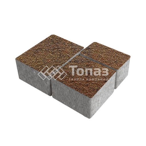 Тротуарная плитка Лэндхаус, джафар оранжевый с гранитной крошкой, 8 см