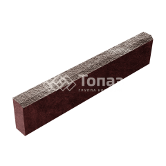Камень бортовой БР 100.20.8, авантюр с мраморной крошкой, красное основание