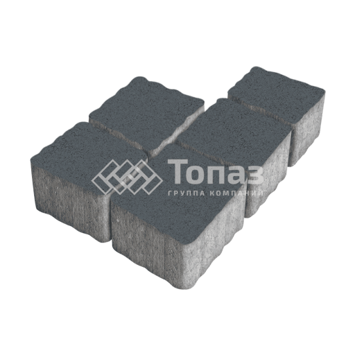 Тротуарная плитка Антик, черная, 4 см