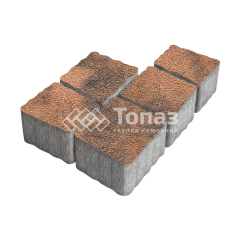 Тротуарная плитка Антик, сомон на камне, 4 см