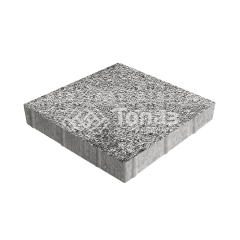 Тротуарная плитка Квадрат 500х500х70, аляска белая с мраморной крошкой