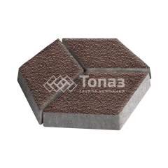 Тротуарная плитка Ромб, барселона с мраморной крошкой, 6 см