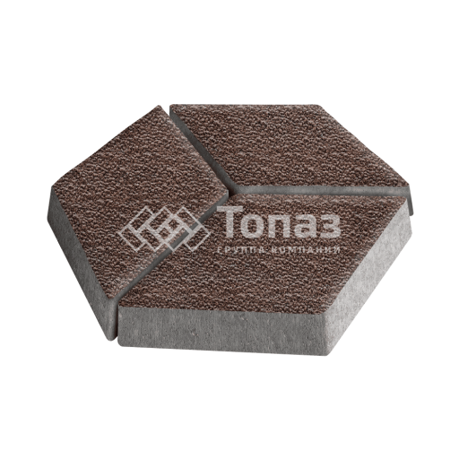 Тротуарная плитка Ромб, барселона с мраморной крошкой, 6 см