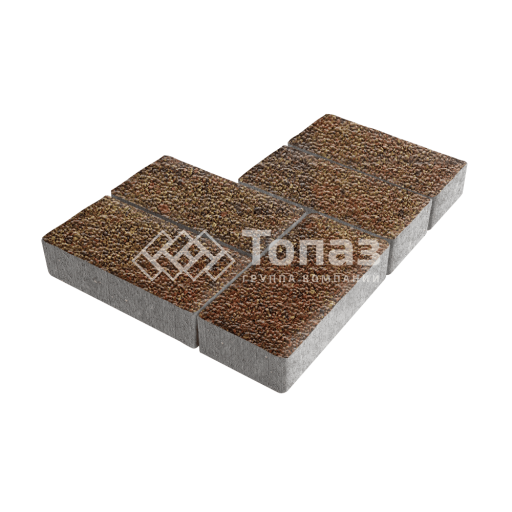 Тротуарная плитка 200х100х80, джафар оранжевый с мраморной крошкой