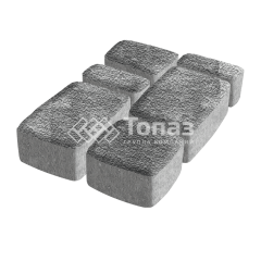 Тротуарная плитка Классико, антрацит с гранитной крошкой, 6 см