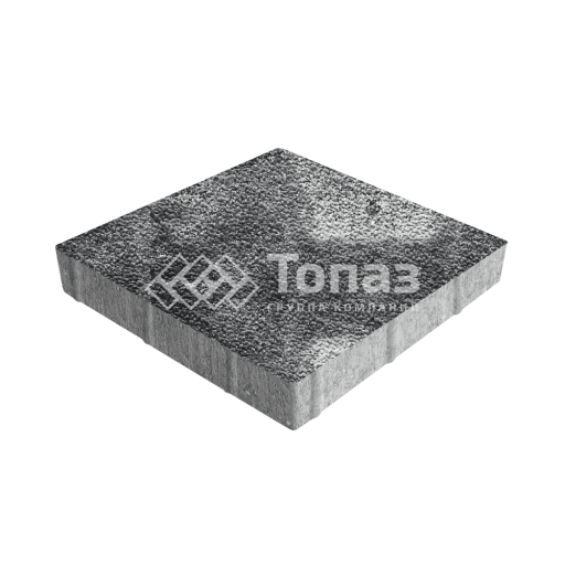 Тротуарная плитка Квадрат 500х500х70, черно-белая с мраморной крошкой