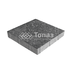 Тротуарная плитка Квадрат 500х500х70, аляска черная с мраморной крошкой