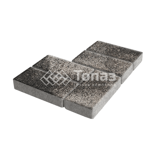 Тротуарная плитка Брусчатка, агат коричневый на камне, 6 см