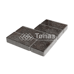 Тротуарная плитка Брусчатка, мокко с гранитной крошкой, 10 см