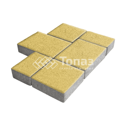 Тротуарная плитка Новый город, желтая, 8 см