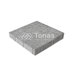 Тротуарная плитка Квадрат 400х400х60, серо-белая с гранитной крошкой