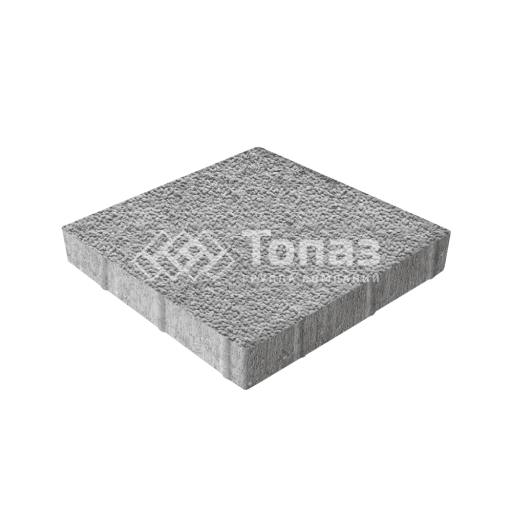 Тротуарная плитка Квадрат 400х400х60, серо-белая с гранитной крошкой