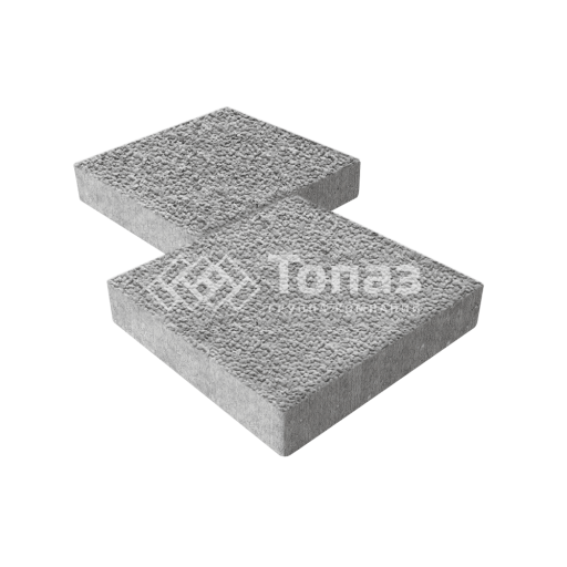 Тротуарная плитка Квадрат 400х400х60, серо-белая с гранитной крошкой