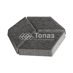 Тротуарная плитка Ромб, джафар черный с мраморной крошкой, 6 см