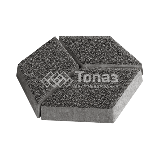 Тротуарная плитка Ромб, джафар черный с мраморной крошкой, 6 см