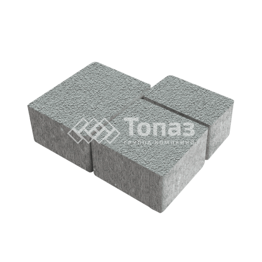 Тротуарная плитка Лэндхаус, серая на камне, 6 см