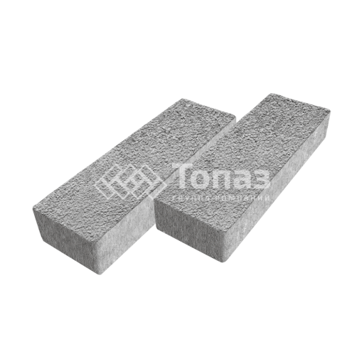 Тротуарная плитка 300х100х60, серо-белая на камне