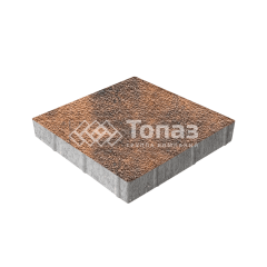 Тротуарная плитка Квадрат 400х400х60, сомон с гранитной крошкой