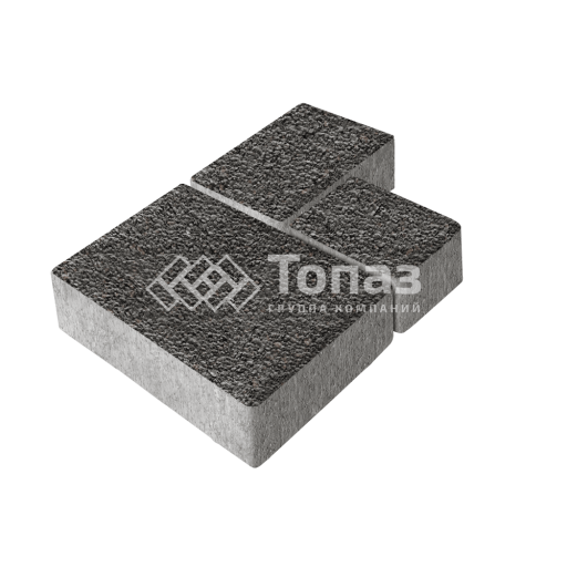 Тротуарная плитка Бергамо, джафар черный с гранитной крошкой, 6 см