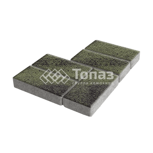 Тротуарная плитка Брусчатка, янтарь на камне, 4 см